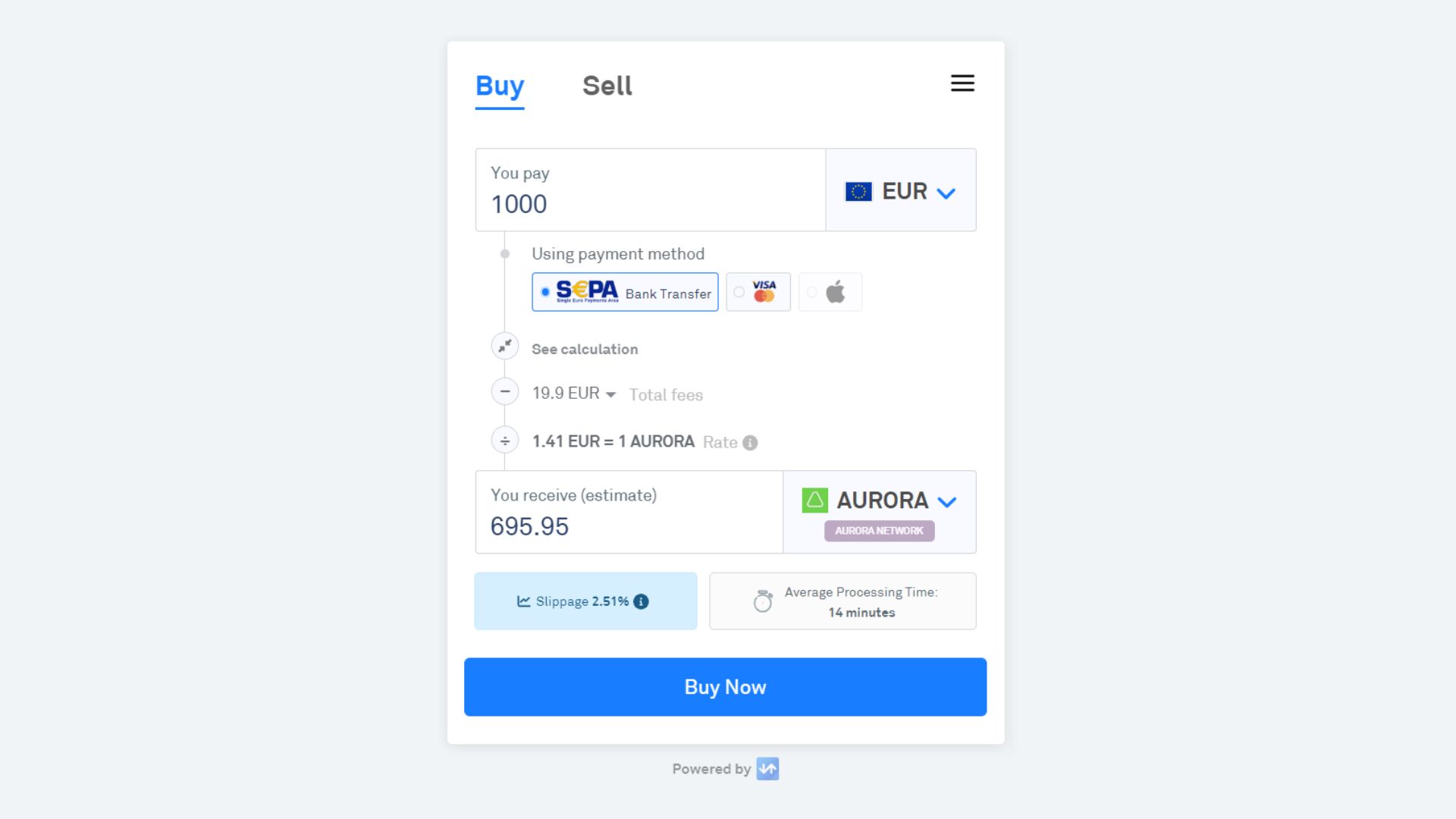 How to buy Aurora with fiat? | Transak