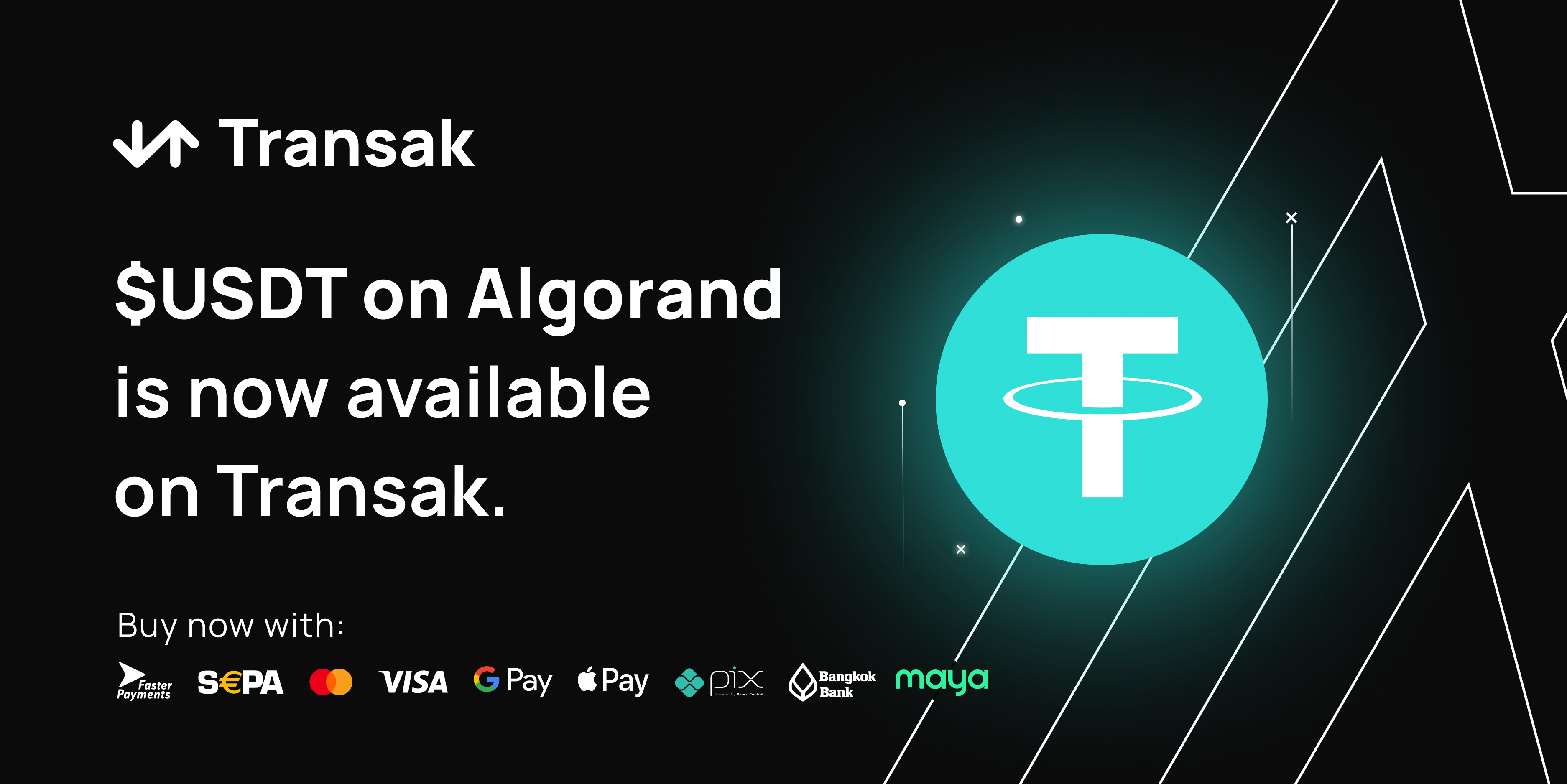 Buy USDT on Algorand via Transak