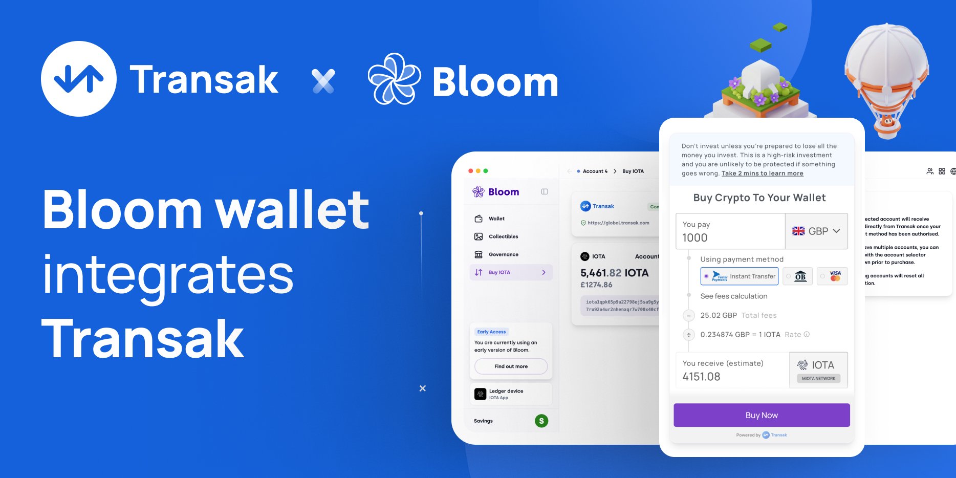 Transak x Bloom wallet